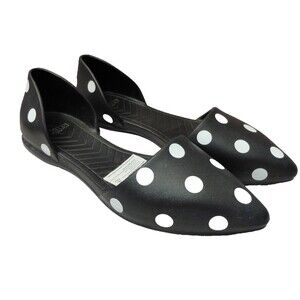 Native Women's Size 10 Audrey Print D'Orsay Slip On Pointy Toe Polka Dots